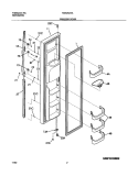 FREEZER DOOR Diagram and Parts List for NGS26ZZAB5  Frigidaire Refrigerator