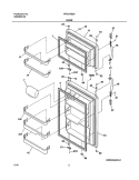 DOOR Diagram and Parts List for FRT21FS5AW2  Frigidaire Refrigerator