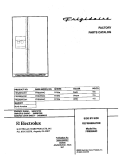 COVER Diagram and Parts List for FRS26R4CW1  Frigidaire Refrigerator