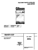 COVER Diagram and Parts List for GDG337REW1  Gibson Dryer