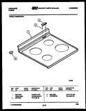 COOKTOP PARTS Diagram and Parts List for REGS37BNW1  Frigidaire Range