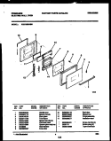DOOR PARTS Diagram and Parts List for FEB703BABB  Frigidaire Wall Oven