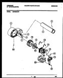 BLOWER AND DRIVE PARTS Diagram and Parts List for DE7000AWW1  Frigidaire Dryer