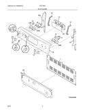BACKGUARD Diagram and Parts List for GLEF388GSA  Frigidaire Range