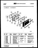 DOOR PARTS Diagram and Parts List for 31-3348-23-05  Tappan Range