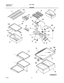 SHELVES Diagram and Parts List for GLRT186TAQ0  Frigidaire Refrigerator
