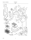 BODY Diagram and Parts List for PLEFZ398ECB  Frigidaire Range