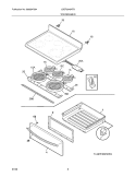 TOP/DRAWER Diagram and Parts List for LGEF3045KFB  Frigidaire Range