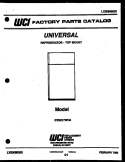 COVER Diagram and Parts List for GTN217BH4  Frigidaire Refrigerator