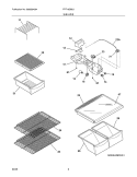 SHELVES Diagram and Parts List for FRT18GB5JW0  Frigidaire Refrigerator