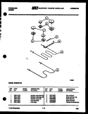 BROILER PARTS Diagram and Parts List for RGS35CL2  Frigidaire Range