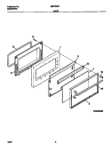 DOOR Diagram and Parts List for MEF350SFWA  Frigidaire Range