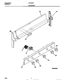 BACKGUARD Diagram and Parts List for MPF300PBDB  Frigidaire Range
