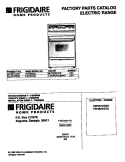 COVER Diagram and Parts List for FEF367CGSA  Frigidaire Range