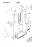CABINET Diagram and Parts List for FSC23LR5JM2  Frigidaire Refrigerator