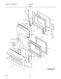 DOOR Diagram and Parts List for FES365ECB  Frigidaire Range