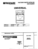 COVER Diagram and Parts List for MGF324WESA  Frigidaire Range