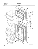 DOORS Diagram and Parts List for FRT21R7ASB5  Frigidaire Refrigerator
