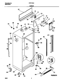 CABINET Diagram and Parts List for FRT21NGJB3  Frigidaire Refrigerator