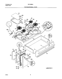 TOP / DRAWER / SMALL DOOR Diagram and Parts List for FEF455BBA  Frigidaire Range