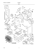 BODY Diagram and Parts List for GLEF389HBB  Frigidaire Range