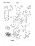 BODY Diagram and Parts List for FGF366EQE  Frigidaire Range