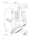 CABINET Diagram and Parts List for FSC23LR5JM0  Frigidaire Refrigerator