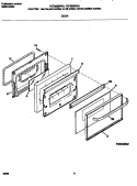 DOOR Diagram and Parts List for FEF322BADJ  Frigidaire Range