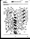 SHELVES AND SUPPORTS Diagram and Parts List for FPE19V3FA0  Frigidaire Refrigerator