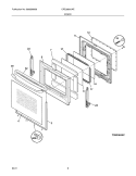 DOOR Diagram and Parts List for CRE3880LWE  Crosley Range