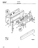 BACKGUARD Diagram and Parts List for FEF377BADD  Frigidaire Range
