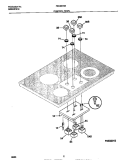 CONTROL PANEL Diagram and Parts List for FEC3X7XESA  Frigidaire Cooktop