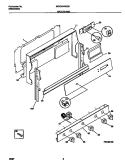 BACKGUARD Diagram and Parts List for MGF324WESE  Frigidaire Range