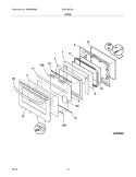 DOOR Diagram and Parts List for FGFL89CCA  Frigidaire Range