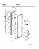 FREEZER DOOR Diagram and Parts List for FRS26H5ASB6  Frigidaire Refrigerator