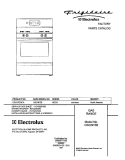 COVER Diagram and Parts List for GSG3PZBCA  Frigidaire Range