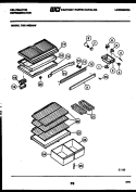 SHELVES AND SUPPORTS Diagram and Parts List for TSK140EN5T  Kelvinator Refrigerator