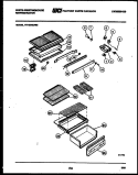 SHELVES AND SUPPORTS Diagram and Parts List for RT153MCH0  Frigidaire Refrigerator
