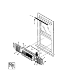 WINDOW MOUNTING Diagram and Parts List for FAB067W7B1  Frigidaire Air Conditioner