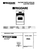 COVER Diagram and Parts List for FEF388WCCB  Frigidaire Range