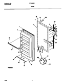 DOOR Diagram and Parts List for FFU12D9EW1  Frigidaire Freezer