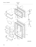 DOORS Diagram and Parts List for FRT21H7ASB4  Frigidaire Refrigerator