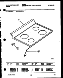 COOKTOP PARTS Diagram and Parts List for KF520GDW4  Frigidaire Range
