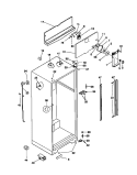 CABINET Diagram and Parts List for MRT18TRCW0  Frigidaire Refrigerator