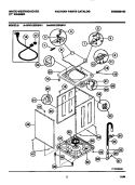 CABINET, TOP PANEL, BASE Diagram and Parts List for WWX123RBW1  Frigidaire Washer