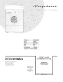 COVER Diagram and Parts List for FCCW3000ES0  Frigidaire Washer