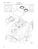LOWER CABINET / TOP Diagram and Parts List for GLEH1642FS0  Frigidaire Washer Dryer Combo