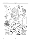 BODY Diagram and Parts List for PGLEF375ES8  Frigidaire Wall Oven