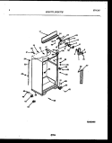 CABINET PARTS Diagram and Parts List for FPG17TIPW0  Frigidaire Refrigerator