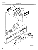 CONTROL PANEL Diagram and Parts List for TDB647RHB0  Tappan Dishwasher